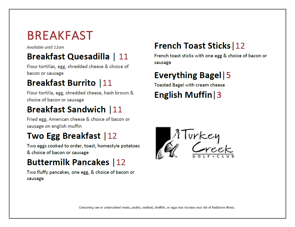 Turkey Creek Bar + Grill Turkey Creek Golf Club