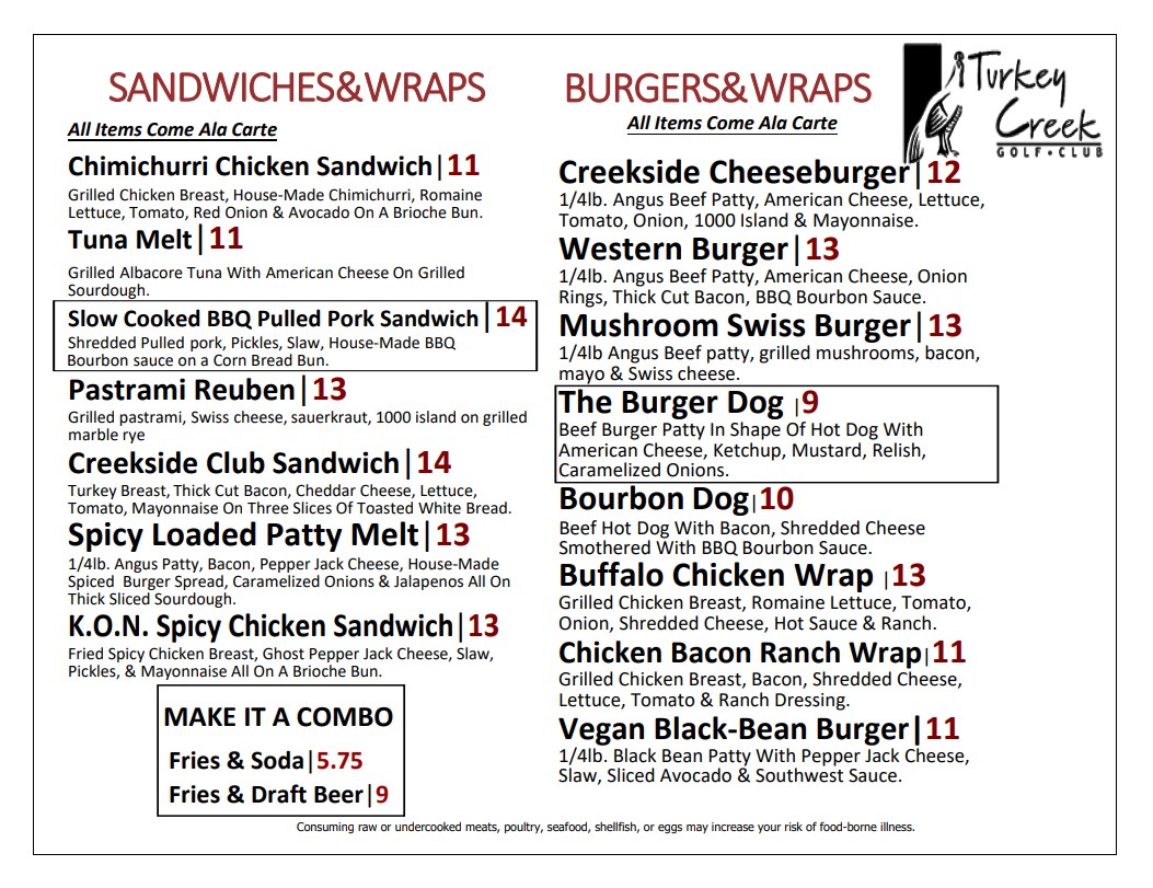 Turkey Creek Bar & Grill Turkey Creek Golf Club